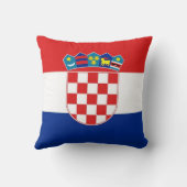 クロアチア国旗のアメリカ・モーメント・ジョー・ピロー クッション (裏面)