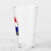 クロアチア国旗のエンブレム動揺してヴィンテージ タンブラーグラス (左)