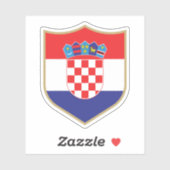 クロアチア国旗のエンブレム愛国旅行 シール (シート)