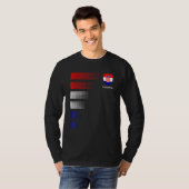 クロアチア国旗のエンブレム愛国的なクロアチア国民Pr Tシャツ (正面フル)