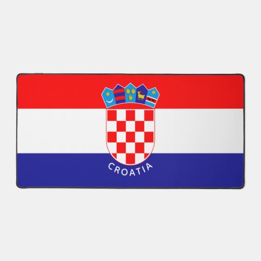 クロアチア国旗のカスタム文字 デスクマット (正面)