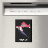 クロアチア国旗のカラフルヴィンテージ マグネット (インサイチュ (食洗機))