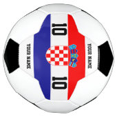 クロアチア国旗のサッカーカスタムボールとジャージー番号 サッカーボール (回転)