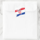 クロアチア国旗のステッ祝ク:あなたの伝統 スクエアシール (バッグ)