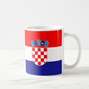 クロアチア国旗のセラミックマグカップ コーヒーマグカップ