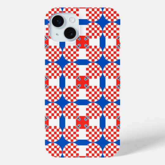 クロアチア国旗のパターン Case-Mate iPhoneケース (裏面)
