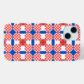 クロアチア国旗のパターン Case-Mate iPhoneケース (裏面 (横))