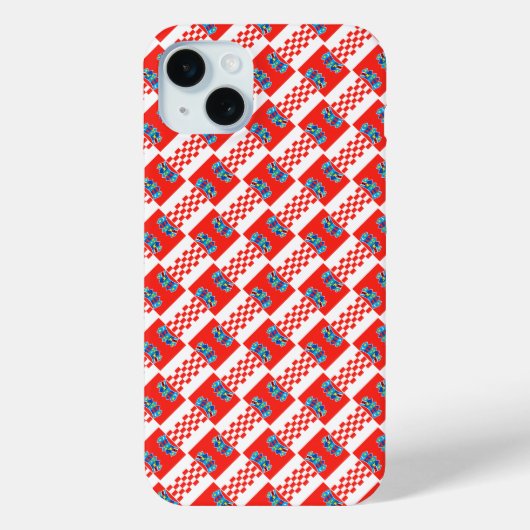 クロアチア国旗のパターン Case-Mate iPhoneケース (裏面)