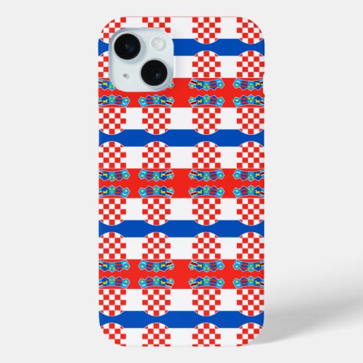 クロアチア国旗のパターン Case-Mate iPhoneケース (裏面)