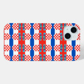 クロアチア国旗のパターン Case-Mate iPhoneケース (裏面 (横))