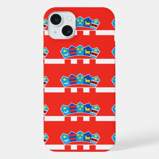 クロアチア国旗のパターン iPhoneケース (裏面)