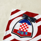 クロアチア国旗のビーチタオル ビーチタオル (インサイチュ)