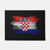 クロアチア国旗のブラシのストローク、国旗 ドアマット (正面)