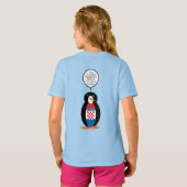 クロアチア国旗のペンギンさんカスタマイズTシャツ Tシャツ (裏面フル)