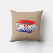 クロアチア国旗の地図 クッション (裏面)