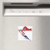 クロアチア国旗の地図HR Hrvatska マグネット (インサイチュ (食洗機))