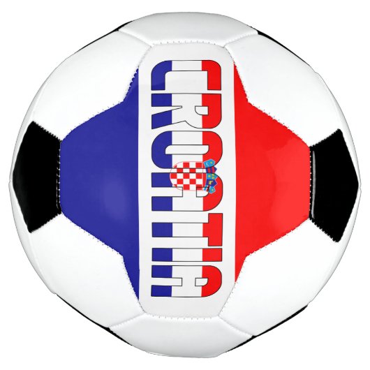 クロアチア国旗の愛らしい愛国心 サッカーボール (回転)