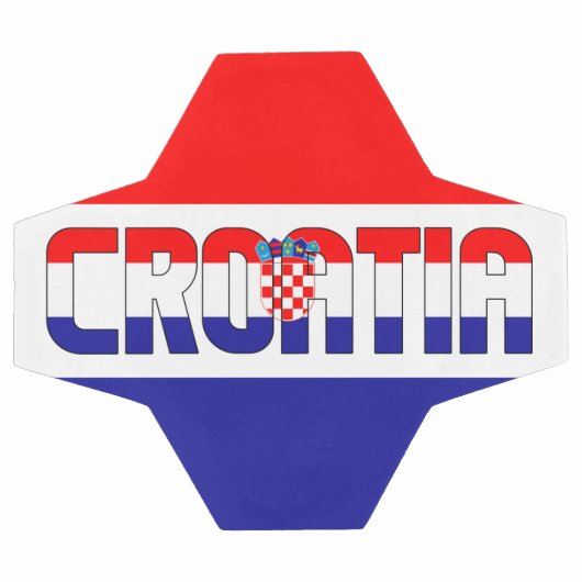 クロアチア国旗の愛らしい愛国心 サッカーボール (フラット)