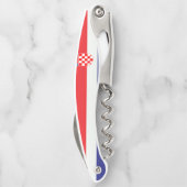 クロアチア国旗の愛国的な贈り物 ソムリエナイフ (裏面)