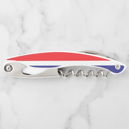 クロアチア国旗の愛国的な贈り物 ソムリエナイフ (正面)