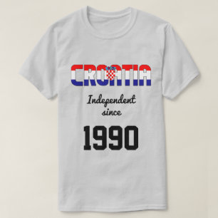 クロアチア国旗の独立性お祝い Tシャツ