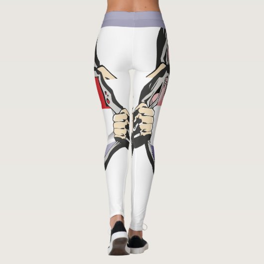 クロアチア国旗の色は青赤と白、 レギンス (裏面)