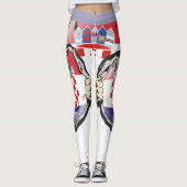 クロアチア国旗の色は青赤と白、 レギンス (正面)