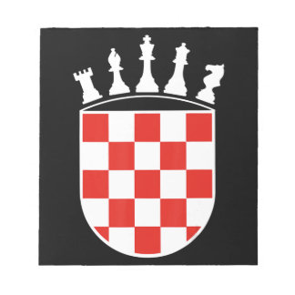クロアチア国旗の色チェスのプレイヤーへの贈り物 ノートパッド