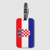 クロアチア国旗の荷物タグ ラゲッジタグ (正面縦)