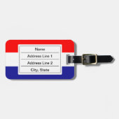 クロアチア国旗の荷物タグ ラゲッジタグ (正面横)