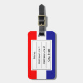 クロアチア国旗の荷物タグ ラゲッジタグ (正面縦)