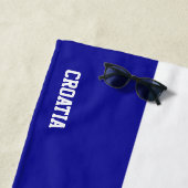 クロアチア国旗の華やかな愛国心 ビーチタオル (インサイチュ)