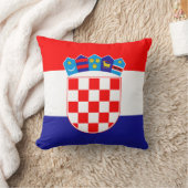 クロアチア国旗の装飾用クッション クッション (ブランケット)
