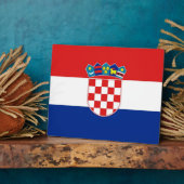 クロアチア国旗の額 フォトプラーク (側面)