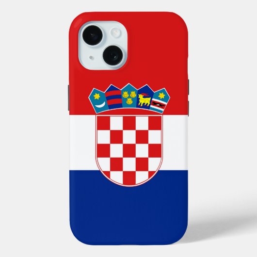 クロアチア国旗のApple iPhone 15 Case-Mate iPhoneケース (裏面)