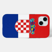 クロアチア国旗のApple iPhone 15 Case-Mate iPhoneケース (裏面 (横))
