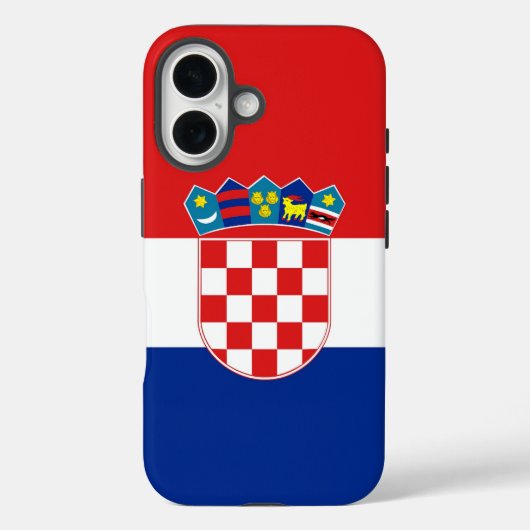 クロアチア国旗のApple iPhone 16 Case-Mate iPhoneケース (裏面)