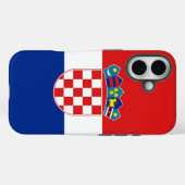 クロアチア国旗のApple iPhone 16 Case-Mate iPhoneケース (裏面 (横))