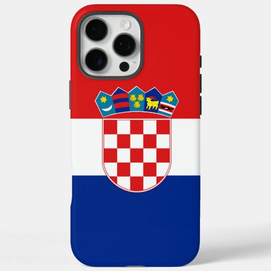 クロアチア国旗のApple iPhone 16 Pro Maxケース Case-Mate iPhoneケース (裏面)