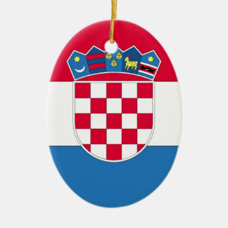 クロアチア国旗またはクロアチア国旗 セラミックオーナメント