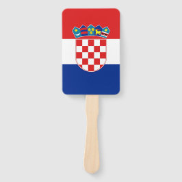 クロアチア国旗を掲げたハンドファンのセット ハンドファン