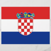 クロアチア国旗を掲げたフライヤー チラシ (裏面)