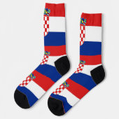 クロアチア国旗を掲げた女性用ソックス ソックス (左)