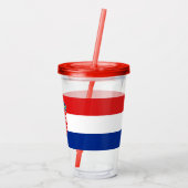 クロアチア国旗を掲げた愛国的なアクリル製タンブラー アクリルタンブラー (裏面)