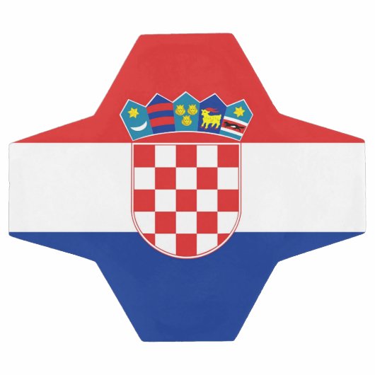 クロアチア国旗を掲げた愛国的なサッカーボール サッカーボール (フラット)