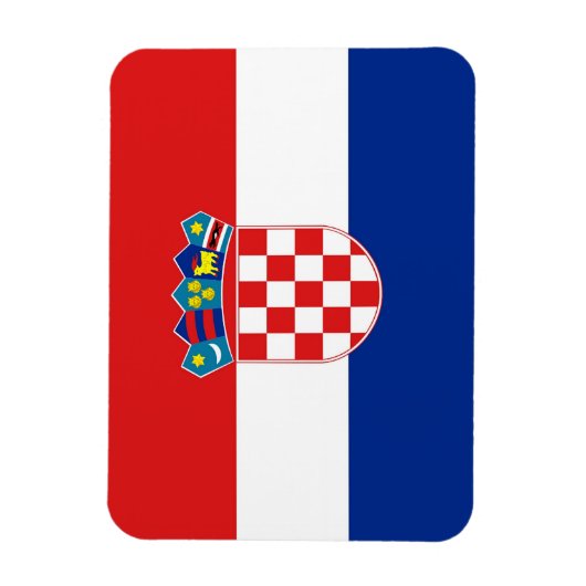 クロアチア国旗を掲げた愛国的なフレキシブル磁石 マグネット (縦)