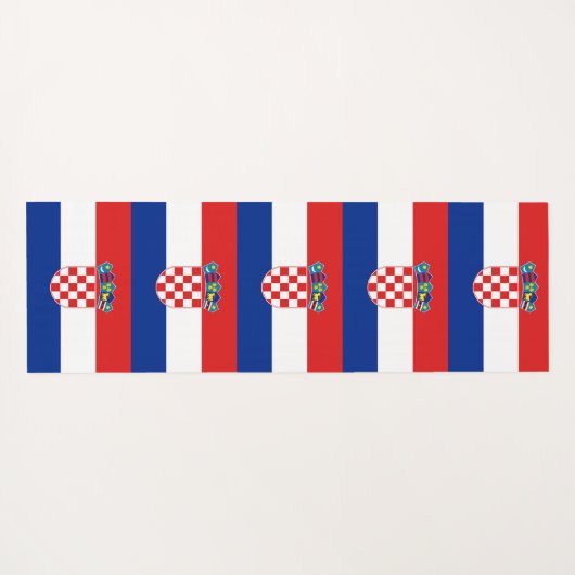 クロアチア国旗を掲げた愛国的なヨガマット ヨガマット (裏面(横))