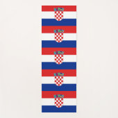 クロアチア国旗を掲げた愛国的なヨガマット ヨガマット (正面)