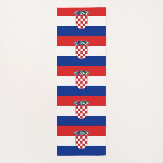 クロアチア国旗を掲げた愛国的なヨガマット ヨガマット (裏面)