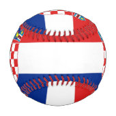 クロアチア国旗を掲げた愛国野球 野球ボール (裏面)